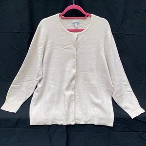 Cream Colored Button Down Cardigan